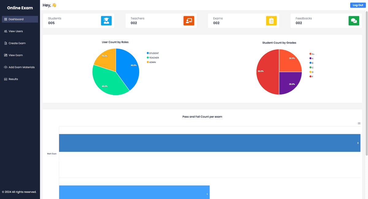 Screenshot of LMS